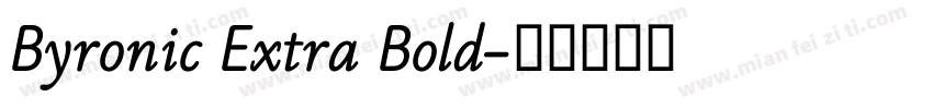 Byronic Extra Bold字体转换
